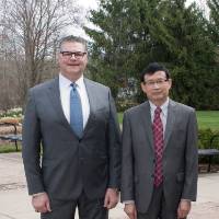 Award winners pose for picture (outdoors)